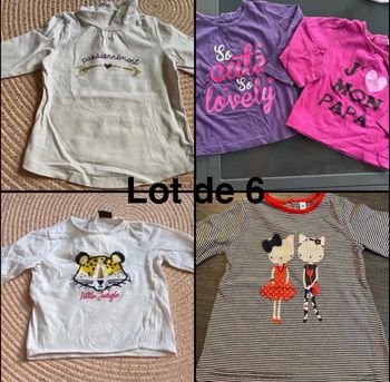 Lot de 6 t-shirt manches longues / Taille 12 mois