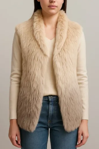 Gilet sans manches fourrure 100% - Taille S