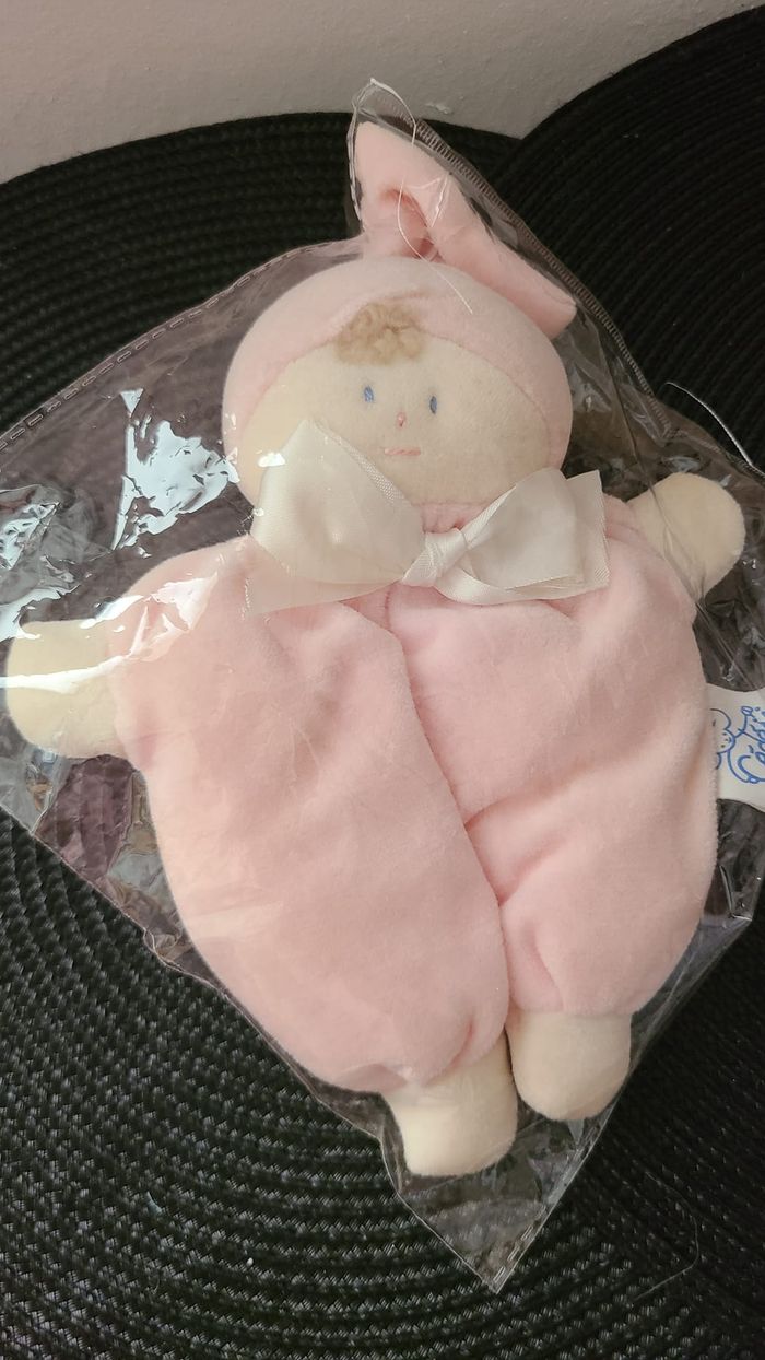 DOUDOU PELUCHE POUPEE LUTIN CDJ HISTOIRE D'OURS ROSE - photo numéro 2