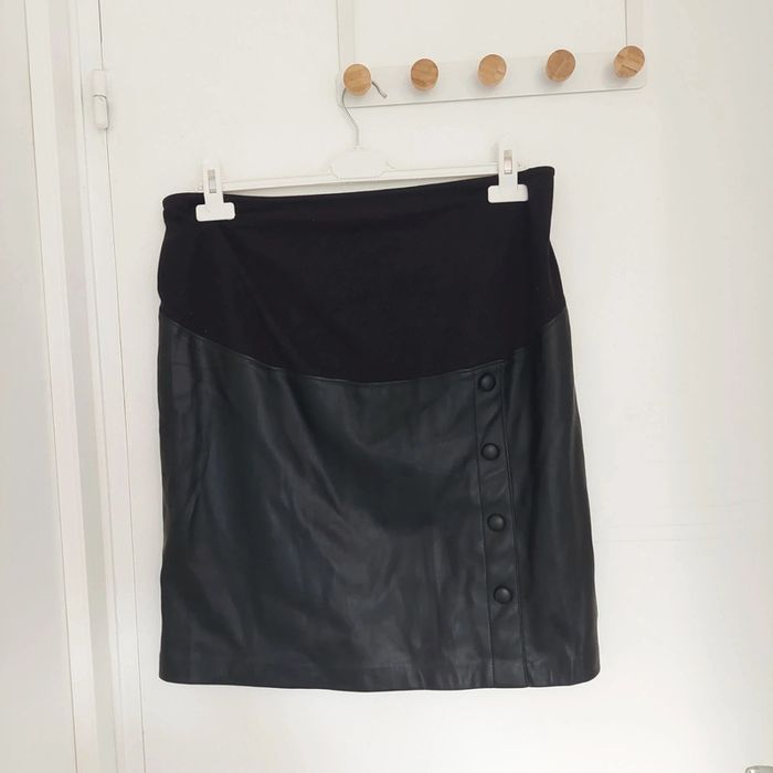 Jupe de grossesse simili cuir