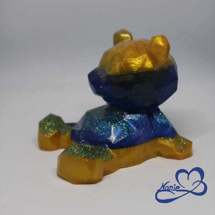 Nounours support téléphone bleu et jaune 🧸 - photo numéro 3