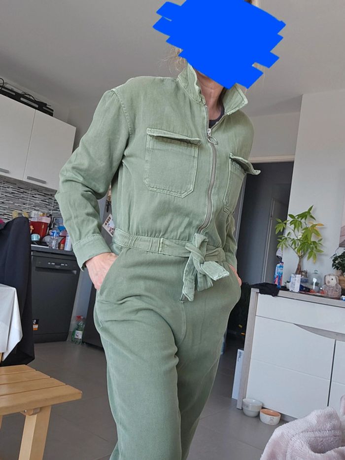 Combinaison kaki Bershka Denim taille 38 - photo numéro 4