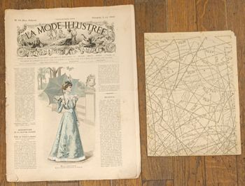 Rare avec Patron journal la mode illustrée supplément 2 mai 1897 N°18 vintage