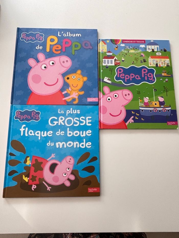 Lot 2 grands albums Peppa PiG + 1 livre cherche et trouve
