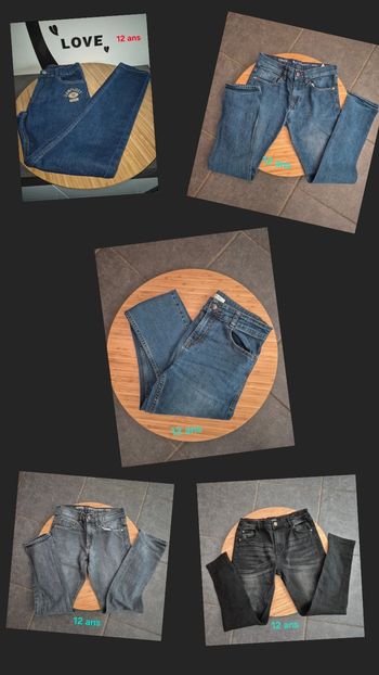 5 jeans garcon 12 ans
