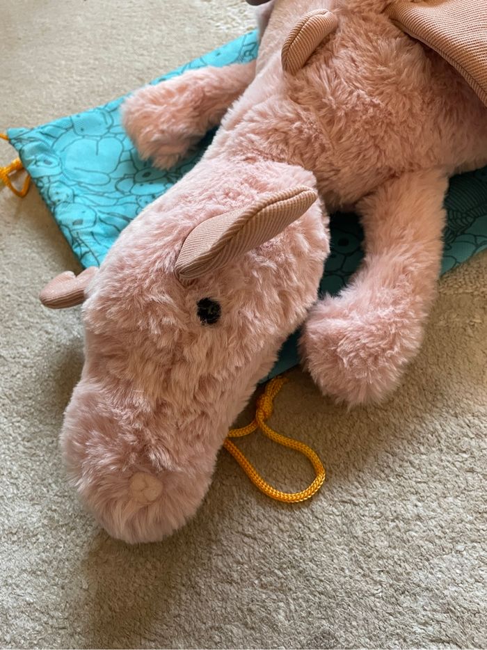 Grande Peluche Jellycat HUGUE dragon rose - photo numéro 3