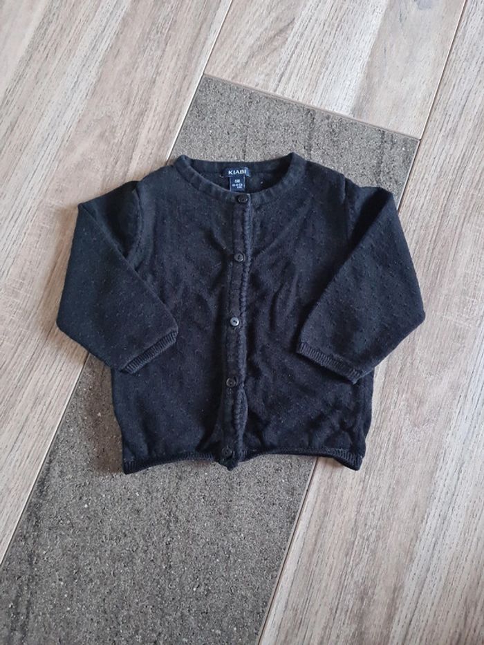 Gilet noir 6 mois fille kiabi - photo numéro 2