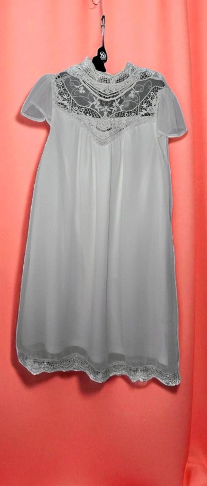 Tunique / Robe fluide col brodé – Taille 46 – Légère & élégante - photo numéro 4