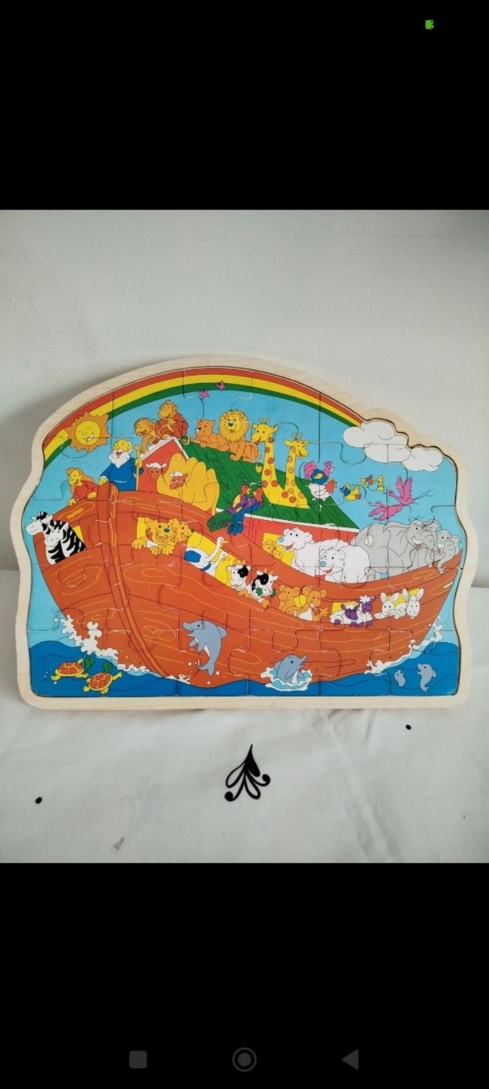 Puzzle en bois thème arche de Noé de 29 pièces