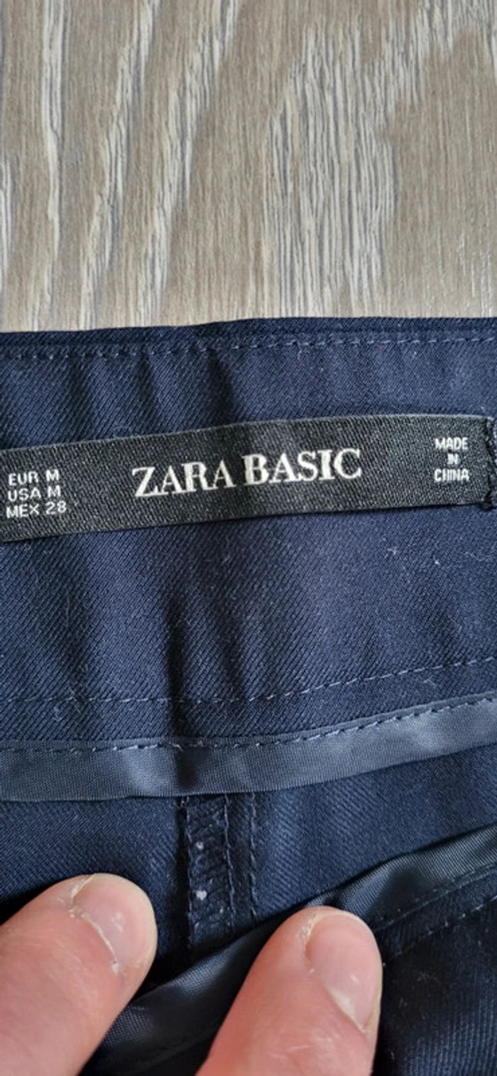 Pantalon bleu marine zara taille M - photo numéro 4