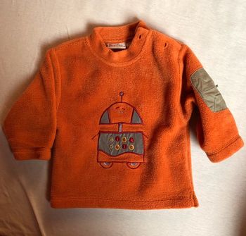 Pull polaire orange 6 mois