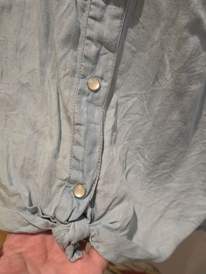 Blouse sans manches en lyocell avec 🌸 brodées T.44/46 Promod neuve - photo numéro 5
