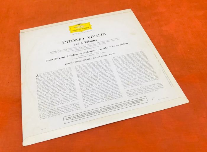 Vinyle 33 tours Antonio Vivaldi Les 4 saisons Concerto pour 2 violons et orchestre en " écho " - photo numéro 4