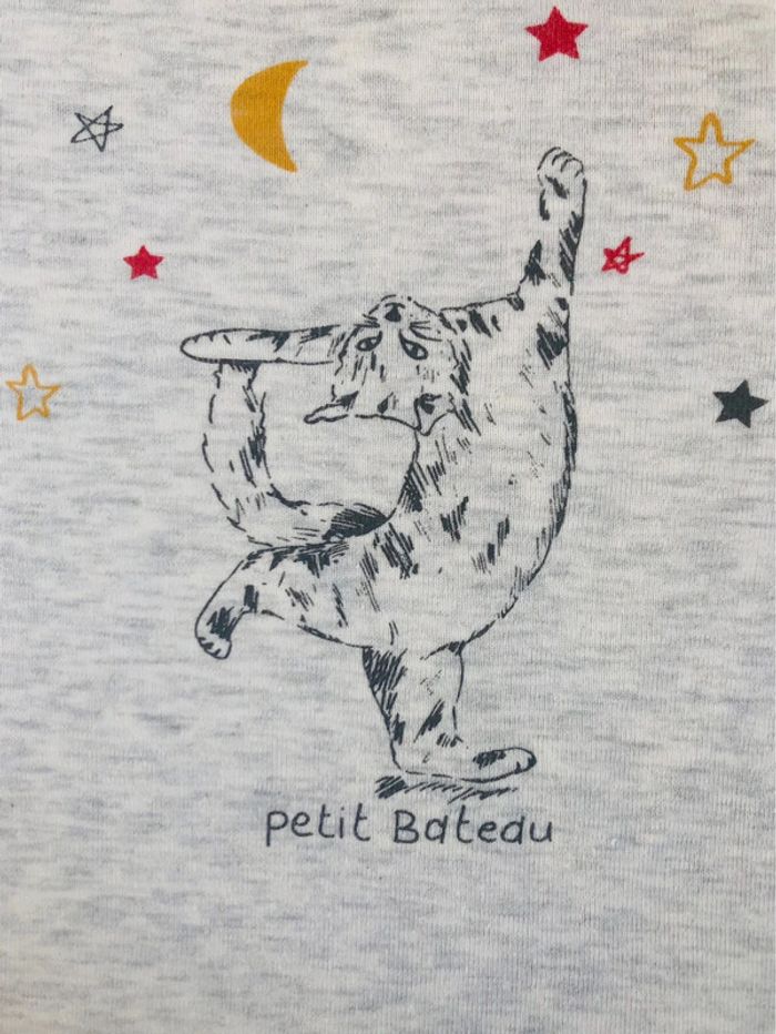 T-shirt sérigraphié chat Petit bateau T-10 ans - photo numéro 3