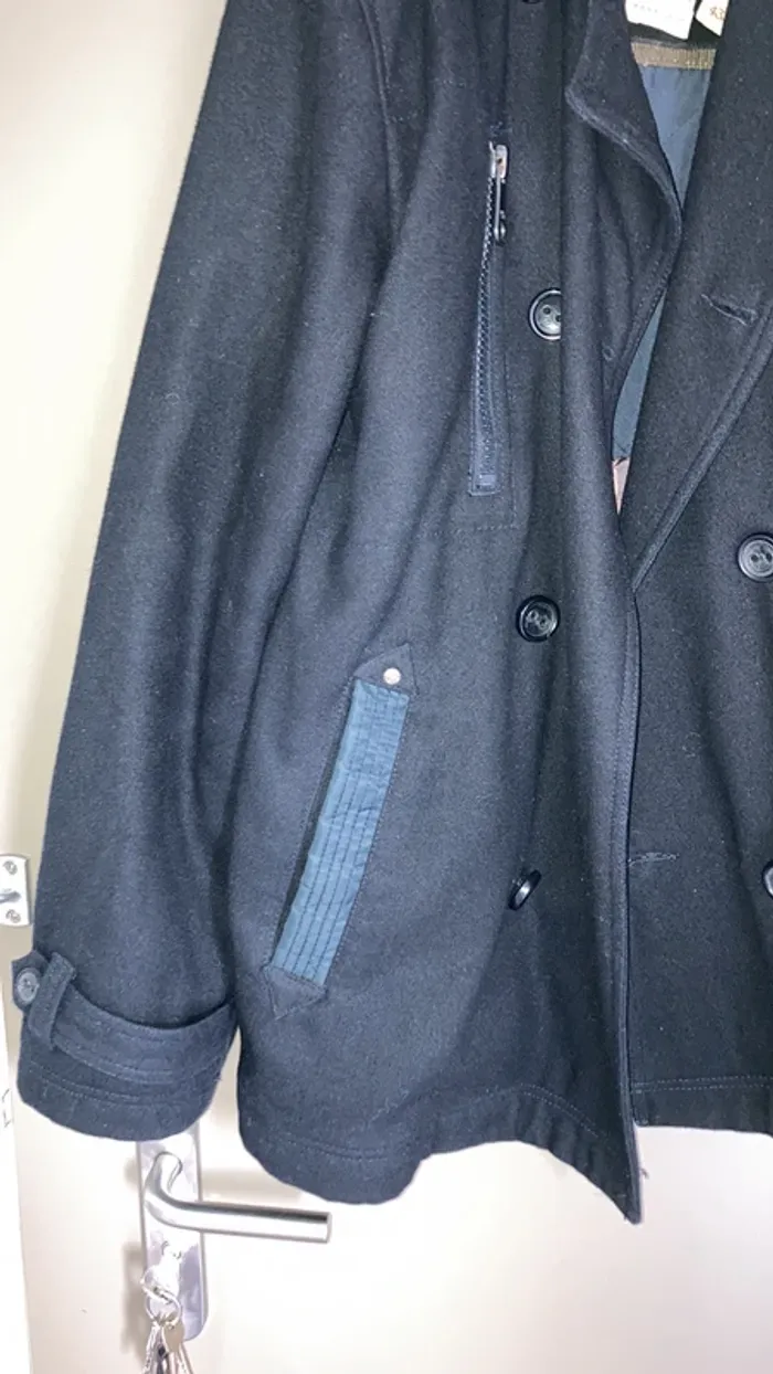 caban homme khujo xl laine bleu marine - photo numéro 4