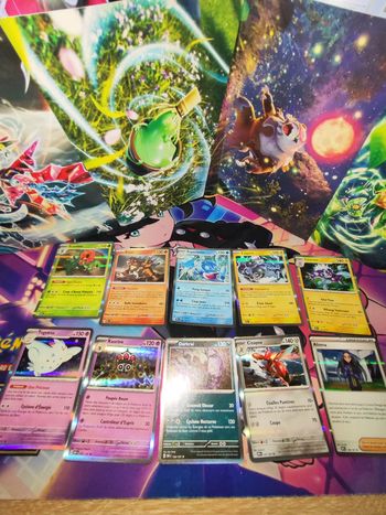 full set holo (10 cartes ) flamme obsidiennes