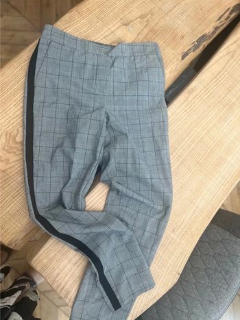 Pantalon, tailleur, casual, gris, tartan à carreaux taille 38 M