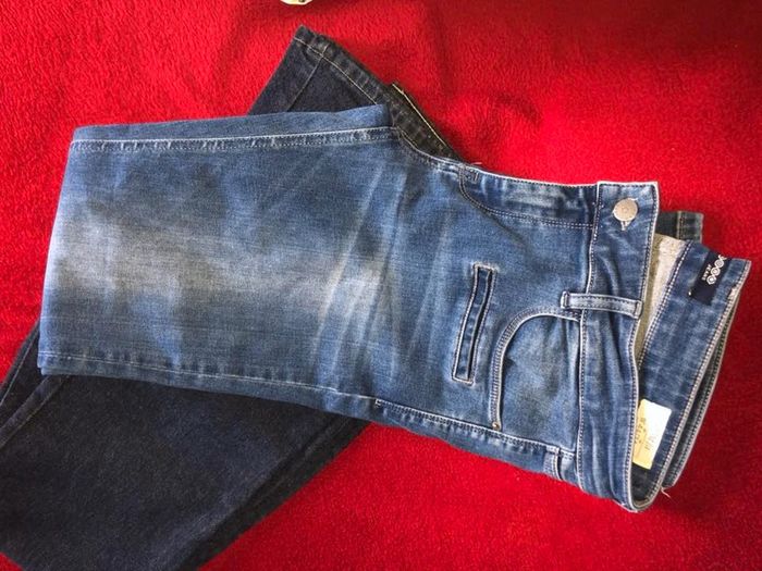 👖 LOT : 2 jeans denim droits et taille haute - Taille 40 (Bonobo / Nixon) - photo numéro 9