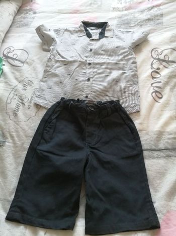 ensemble pantacourt et chemise garçon