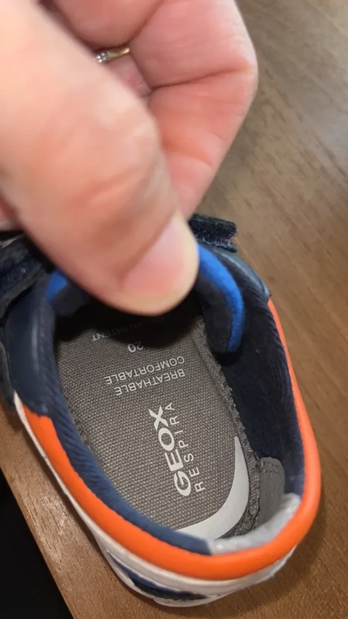 Basket geox t20 bleu et orange - photo numéro 5