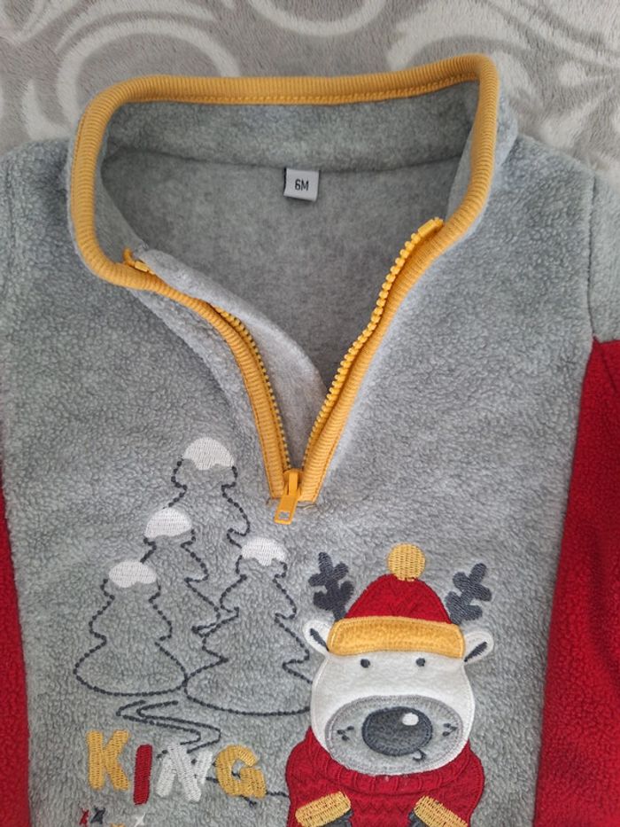 Petit pull polaire de Noël 6 mois - photo numéro 2