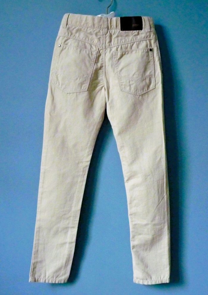 Pantalon Garçon Hugo Boss 10 ans Neuf Lin beige collection été - photo numéro 4