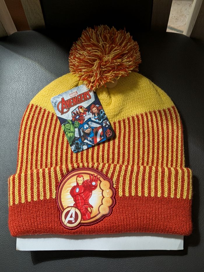 Bonnet à pompon Marvel Avengers - Iron Man - rouge et jaune - Neuf avec étiquette !