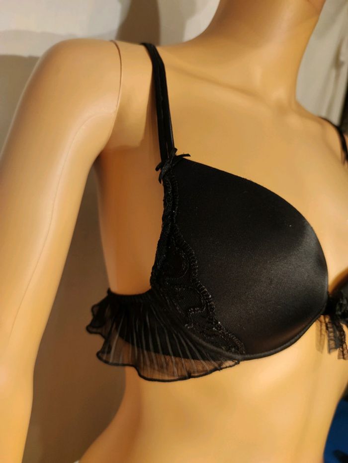 Soutien gorge à Coques Noir à froufrou _ T. 85B Eu / 70B Fr _ Darjeeling - photo numéro 6