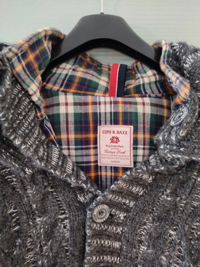 Cardigan gris très chaud Cipo & BAXX - photo numéro 2