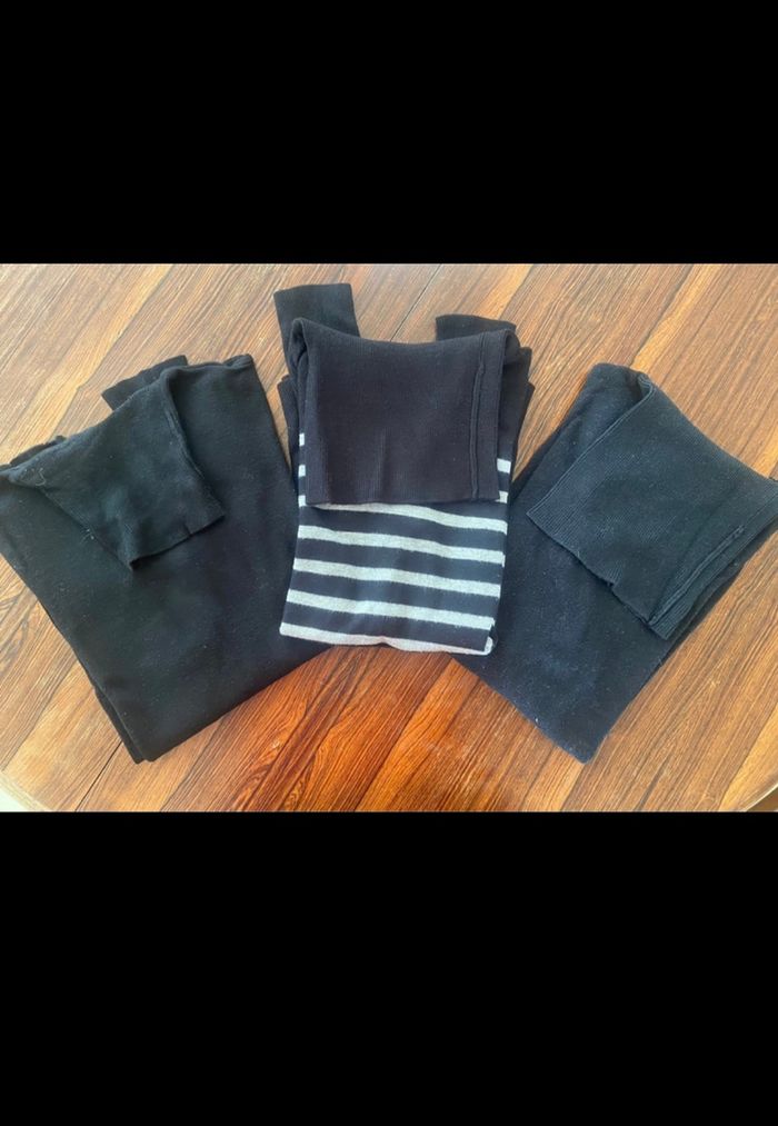 Lot 3 Pull col roulé