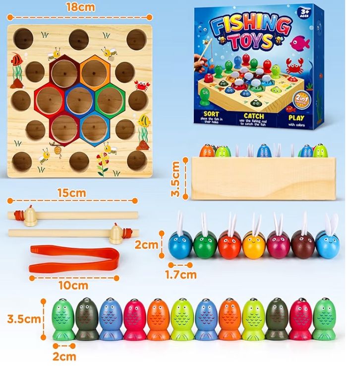 Jeu de pêche à la ligne montessori - photo numéro 2