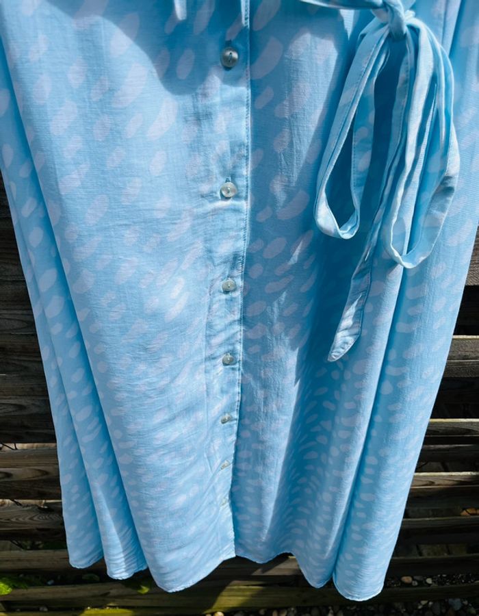 Robe longue bleu et blanc - Taille 48 - photo numéro 6