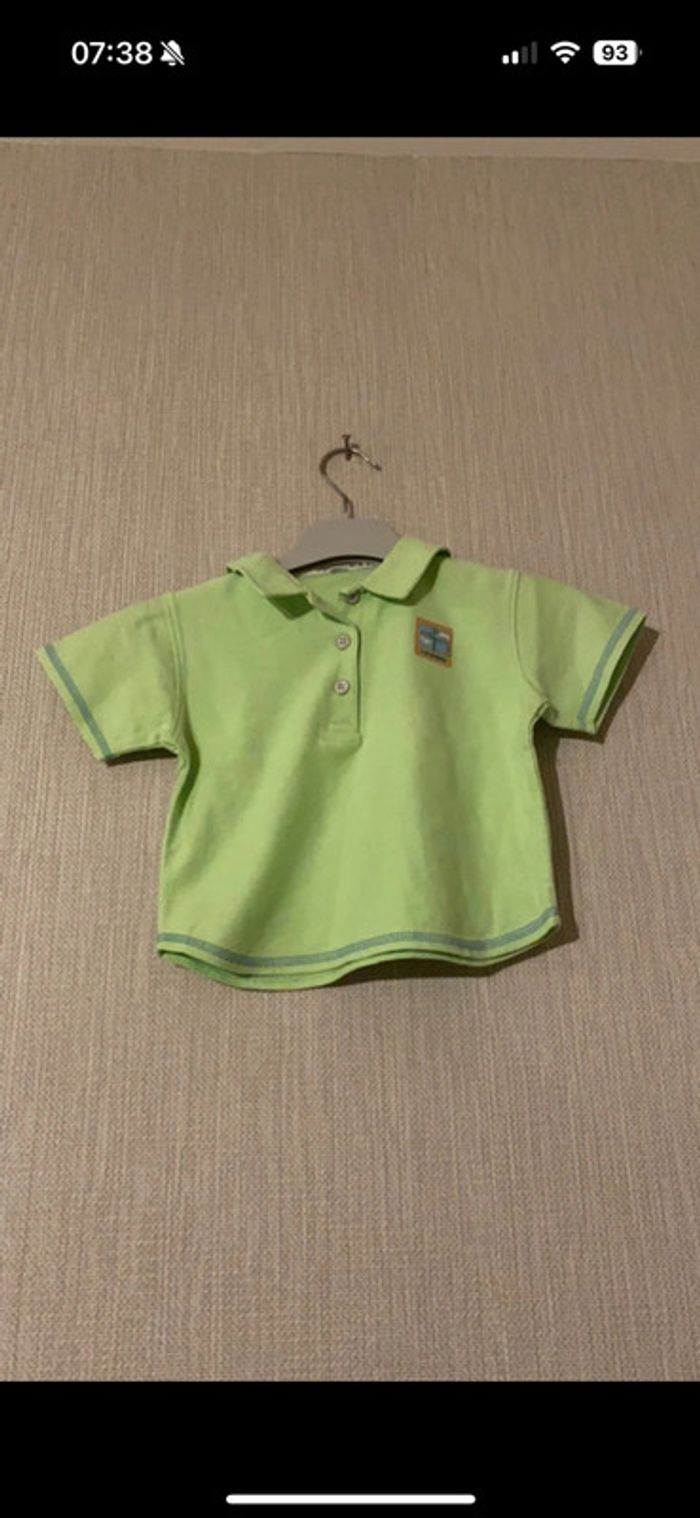 Polo La compagnie des petits vert Taille 2 ans