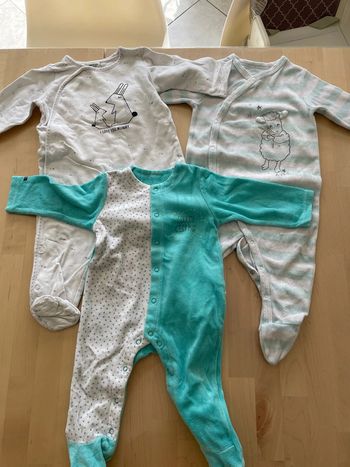 Lot de 3 pyjamas chaud 9 mois unisexe