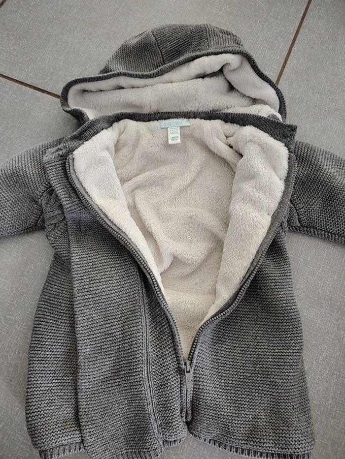 Gilet chaud à capuche Obaibi gris T.18 M - photo numéro 3
