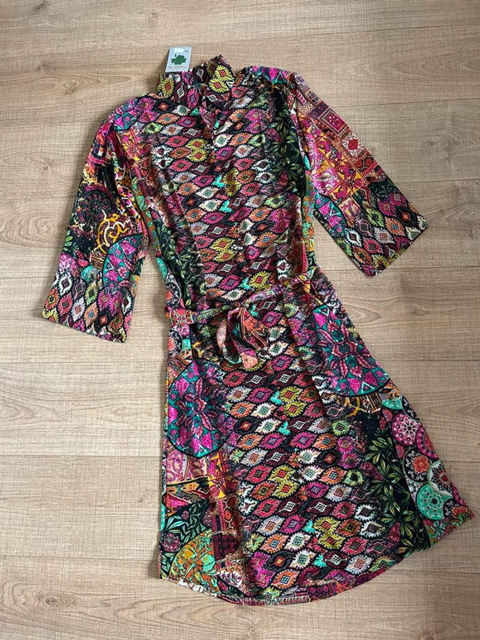 Robe mi longue neuve en soie Trebol taille S/M - photo numéro 11