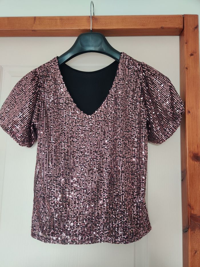 Blouse paillettes 12 ans