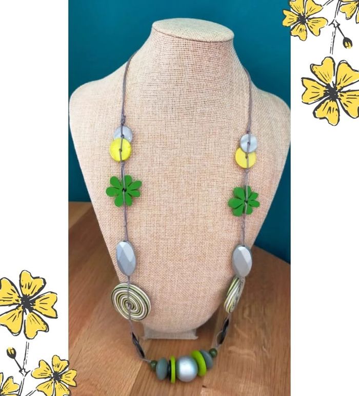 Collier long en bois - Collection Émeraude Urbaine - photo numéro 9