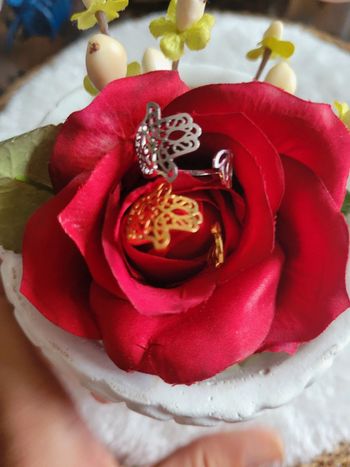 Bague acier main de fatma