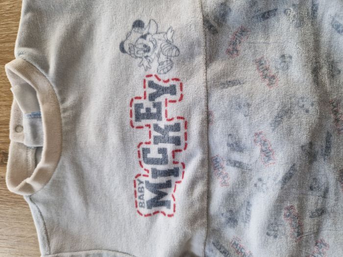 Pyjama/Dors-bien velours bleu clair Mickey Disney - 6 mois - photo numéro 2