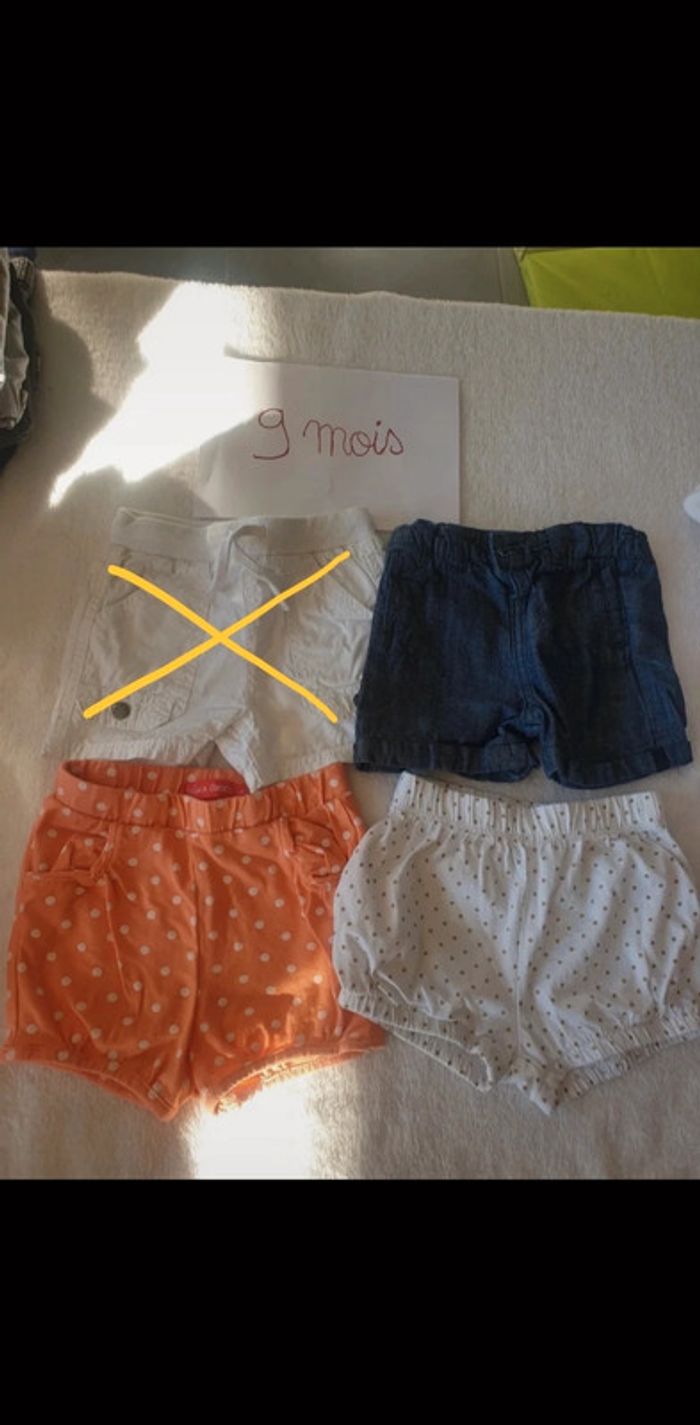 Lot short 9mois