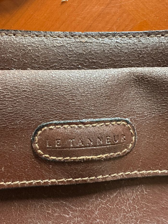 Sublime sacoche à main, homme, cuir, marron, marque le tanneur - photo numéro 4