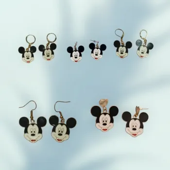 Boucles d’oreilles Mickey Mouse – Attache au choix 🐭