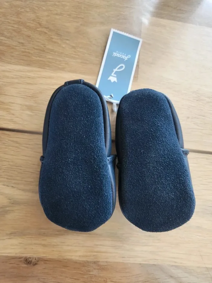 Chaussons semelle souple Jacadi 17 marine en cuir - photo numéro 8