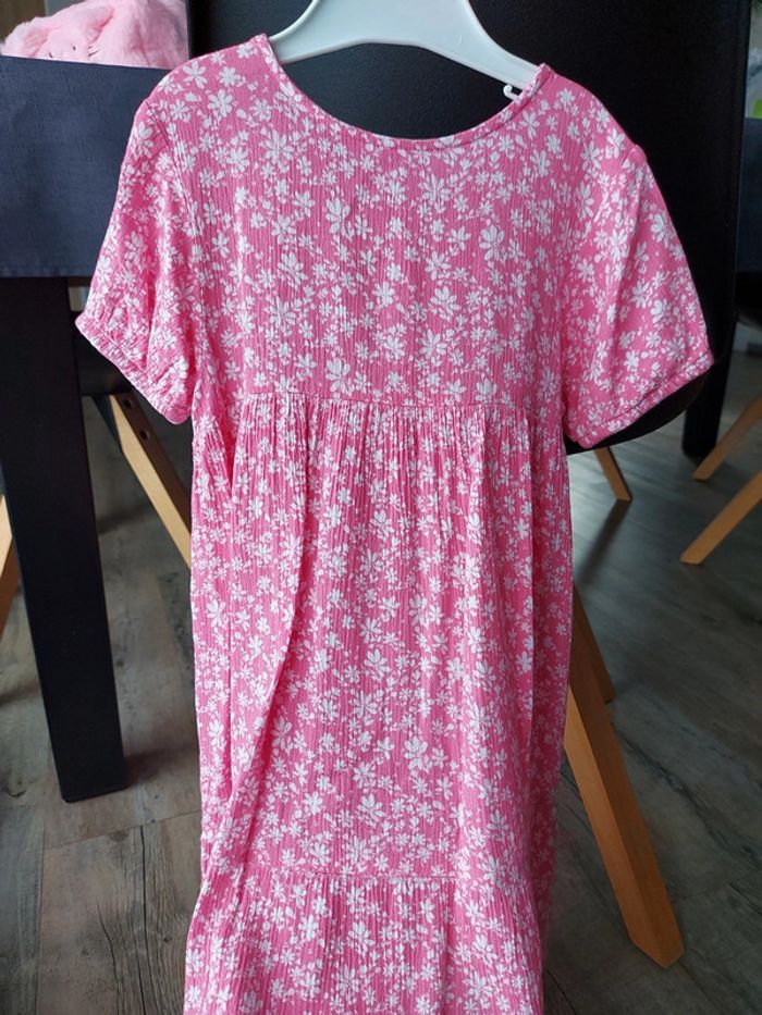 Robe rose fleurie, La Halle, taille 5 ans. - photo numéro 3