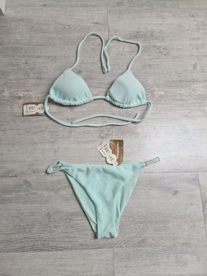 Maillot de bain bikini 2 pièces Calzedonia neuf avec étiquette turquoise - photo numéro 6