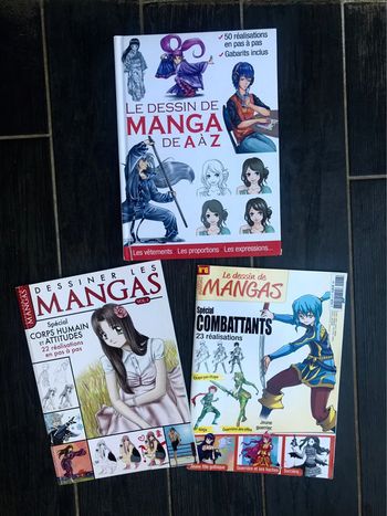 Lot de livres pour apprendre à dessiner les mangas