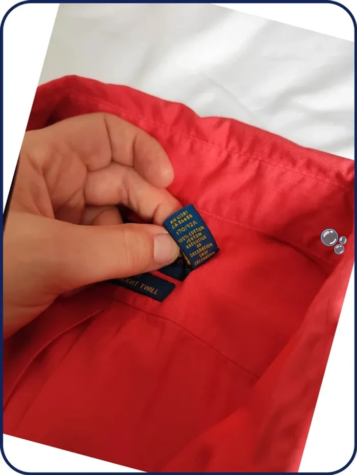Chemise- homme- Ralph Lauren -rouge- S - photo numéro 4