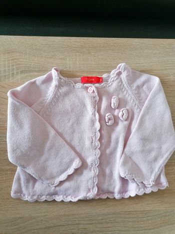 Gilet rose tissalia 12 mois