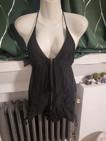 Combishort été noir femme taille l jennyfer